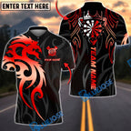 BlueJose Darts Sport Dragon Tribal Crown Personalized Name, Team Name Unisex Shirt (4 Colors)