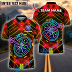 BlueJose Darts Neon Glow Personalized Name, Team Name Shirt (4 Colors)
