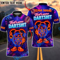 BlueJose Darts Neon That's Some Dartshit Dartboard Character Design Personalized Name Shirt