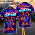 BlueJose Darts Neon Bull‚Äôs-Eye Dart-Shit Attitude Personalized Name Shirt