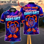 BlueJose Darts Neon Bull‚Äôs-Eye Dart-Shit Attitude Personalized Name Shirt