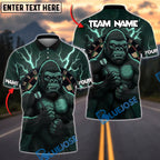 BlueJose Darts Thunder Gorilla Customized Name, Team Name 3D Shirt (4 Colors)