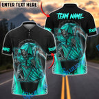 BlueJose Darts Skull Reaper Customized Name, Team Name 3D Shirt (4 Colors)