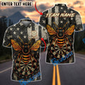 BlueJose Darts Killer Bee American Flag Personalized Name Shirt
