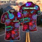 BlueJose Darts Neon Dart Bar Personalized Name, Team Name Shirt (4 Colors)