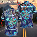 BlueJose Darts Neon I'm Sexy And I Throw It Customized Name, Team Name 3D Shirt (4 Colors)