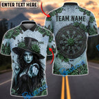 BlueJose Darts Gothic Witch Rose Personalized Name, Team Name Unisex Shirt (4 Colors)