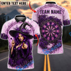 BlueJose Darts Witch Rose Dartboard Personalized Name, Team Name Unisex Shirt (4 Colors)