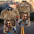 BlueJose Darts Leopard Print Fashion Girl Scarf Sunglasses Personalized Name Shirt