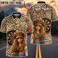 BlueJose Darts Leopard Print Cute Girl Hat Outfit Personalized Name Shirt