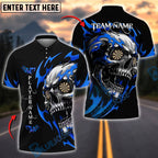 BlueJose Darts Flaming Skull Dartboard Customized Name, Team Name 3D Shirt (4 Colors)
