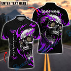 BlueJose Darts Flaming Skull Dartboard Customized Name, Team Name 3D Shirt (4 Colors)