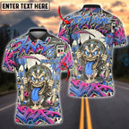 BlueJose Darts Graffiti Crazy Face Customized Name, Team Name 3D Shirt (4 Colors)