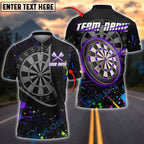 BlueJose Darts Color Splash Dartboard Personalized Name, Team Name Shirt (4 Colors)
