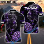 BlueJose Darts Roaring Flame Lion Personalized Name, Team Name Shirt (4 Colors)