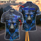 BlueJose Darts Storm Lion Panther Customized Name, Team Name 3D Shirt (4 Colors)