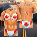 BlueJose Darts Canadian Flag Bikini Personalized Name Shirt