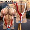 BlueJose Darts Canadian Flag Mankini Personalized Name Shirt