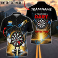 BlueJose Darts Cartoon Dartboard Middle Finger And That One Dart That Just Hates You Red Design Personalized Name Shirt