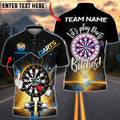 BlueJose Darts Cartoon Dartboard Middle Finger And Let‚Äôs Play Darts Bitches Pink Dartboard Personalized Name Shirt