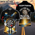 BlueJose Darts Cartoon Dartboard Middle Finger And That One Dart That Just Hates You Personalized Name Shirt