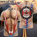 BlueJose Darts Canadian Flag Mankini Dartboard Personalized Name Shirt