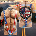BlueJose Darts American Flag Mankini Dartboard Personalized Name Shirt