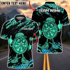 BlueJose Darts Leopard Cartoon Character Design Multicolor Options Personalized Name Shirt (6 Colors)