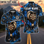 BlueJose Darts Cool Dartboard Character Jacket Customized Name, Team Name 3D Shirt (4 Colors)
