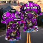 BlueJose Darts Bull Minotaur Dartboard Customized Name, Team Name 3D Shirt (4 Colors)