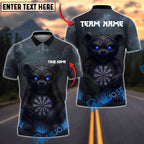 BlueJose Darts Evil Teddy Bear with Dartboard Customized Name, Team Name 3D Shirt (4 Colors)