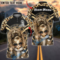 BlueJose Darts Leopard Girl Coffee Vibe Personalized Name Shirt