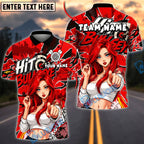 BlueJose Darts Redhead Girl Hit Bullseye Dartboard Personalized Name, Team Name Unisex Shirt (4 Colors)