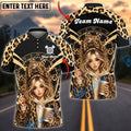 BlueJose Darts Leopard Stylish Girl Coffee Lover Personalized Name Shirt