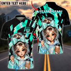 BlueJose Darts Holographic Hoodie Girl Coffee Lover Style Personalized Name, Team Name Unisex Shirt (4 Colors)