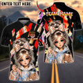 BlueJose Darts Holographic Hoodie Girl Coffee Lover Style Personalized Name, Team Name Unisex Shirt (4 Colors)