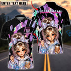 BlueJose Darts Holographic Hoodie Girl Coffee Lover Style Personalized Name, Team Name Unisex Shirt (4 Colors)