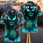 BlueJose Darts Flame Skull Dartboard Multicolor Options Personalized Name Shirt (4 Colors)