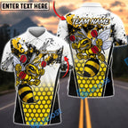 BlueJose Darts Angry Bee Honeycomb Personalized Name Shirt