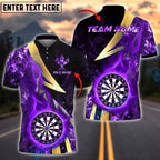 BlueJose Darts Dartboard Colorful Smoke Customized Name, Team Name 3D Shirt (4 Colors)