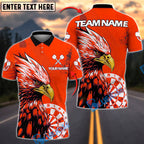 BlueJose Darts Eagle Fierce Blue Avian Graphic Personalized Name, Team Name Shirt (4 Colors)
