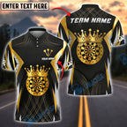 BlueJose Darts Royal Crown Target Pattern Customized Name, Team Name 3D Shirt (4 Colors)