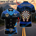 BlueJose Darts Western Fringe Revolver Dartboard Personalized Name, Team Name Unisex Shirt (4 Colors)
