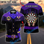 BlueJose Darts Western Fringe Revolver Dartboard Personalized Name, Team Name Unisex Shirt (4 Colors)
