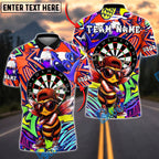 BlueJose Darts Cool Bee Graffiti Urban Style Customized Name, Team Name 3D Shirt (4 Colors)