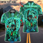 BlueJose Darts Neon Bunny Swag Customized Name, Team Name 3D Shirt (4 Colors)