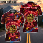BlueJose Darts Neon Angry Target ‚ÄúJust Throw It‚Äù Design Customized Name, Team Name 3D Shirt (4 Colors)