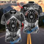 BlueJose Darts Pharaoh Skull Pyramid Smoke Customized Name, Team Name 3D Shirt (4 Colors)