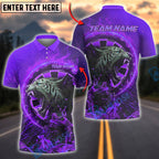 BlueJose Darts Fire Tiger Design Personalized Name, Team Name Shirt (4 Colors)