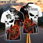 BlueJose Darts Skull Flaming Target Customized Name, Team Name 3D Shirt (4 Colors)